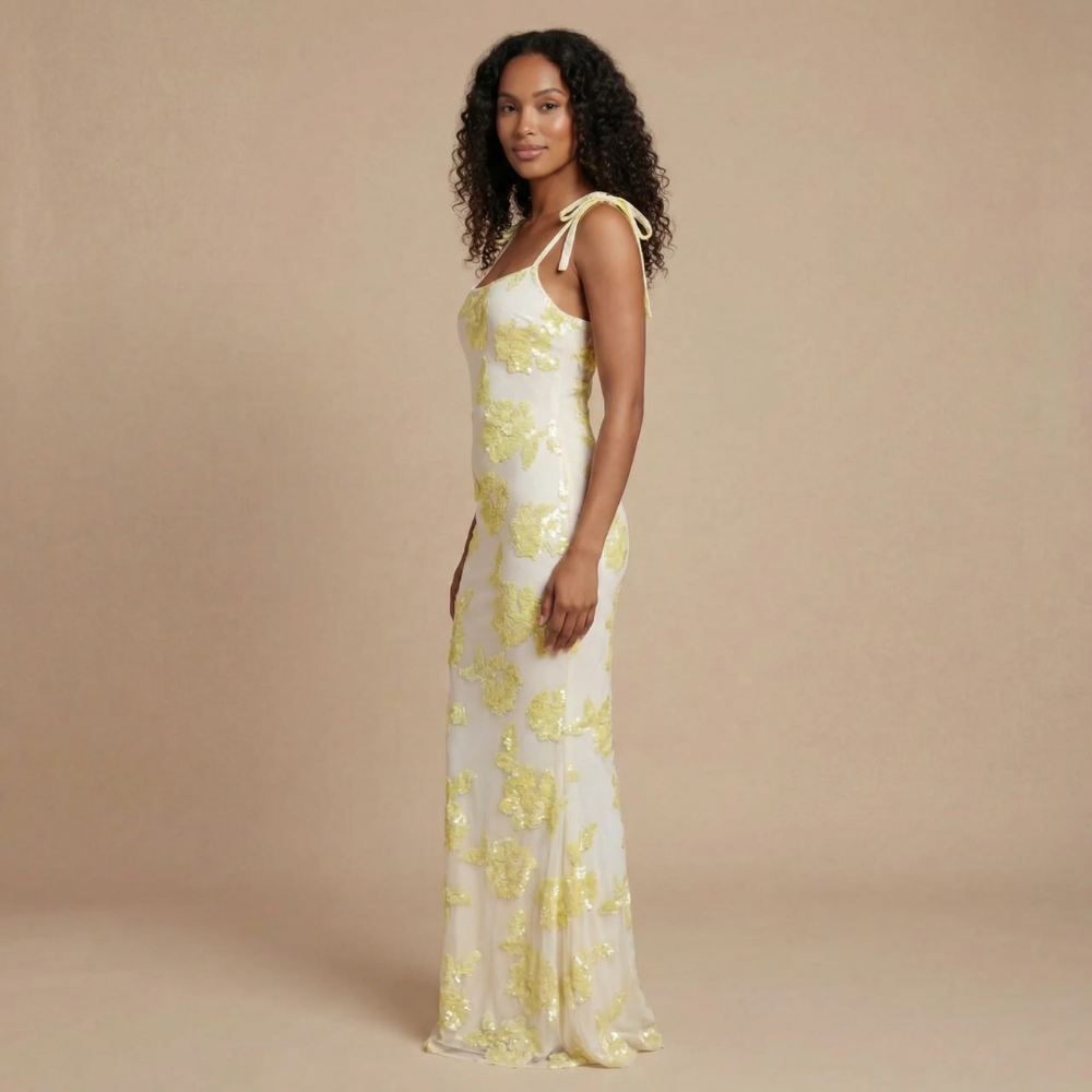 Women's Wedding Guest Floral Square Neck Maxi Dress - product image 5