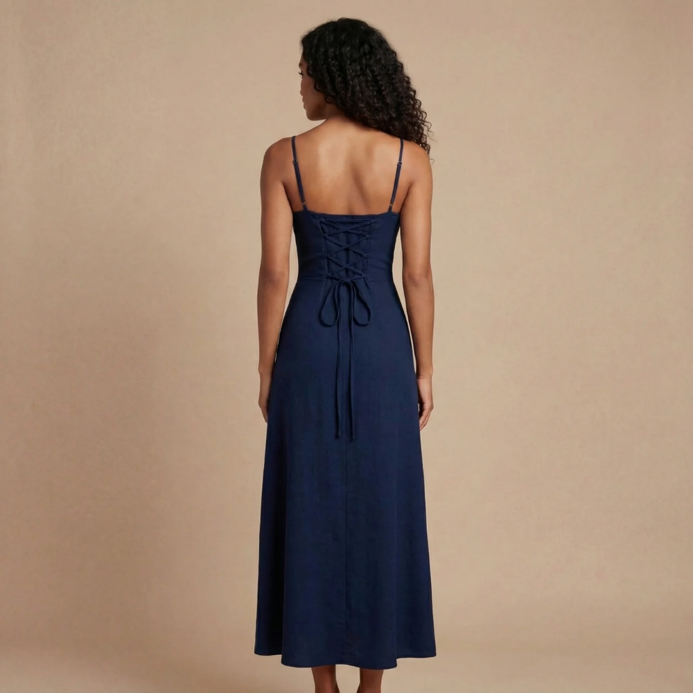 Women's Summer Tie Front Sweetheart Maxi Dress - product image 5