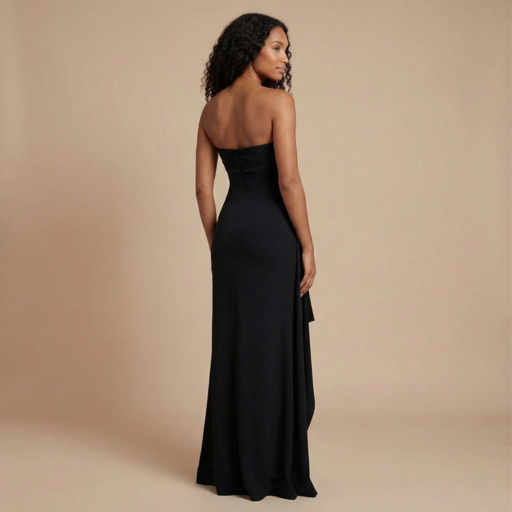 Women's Formal Strapless Ruched Thigh Split Maxi Dress - product image 12