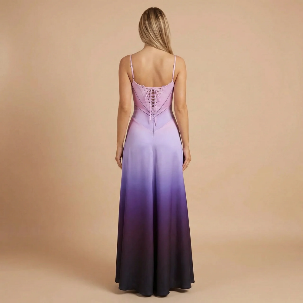 Women's Wedding Guest Satin Square Neck Maxi Dress - product image 11