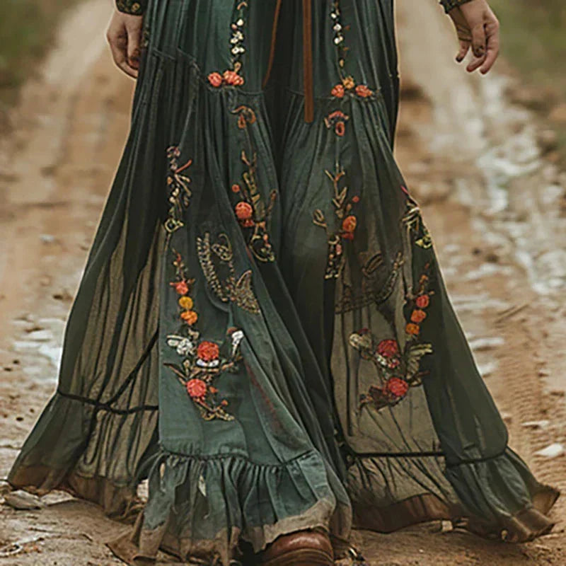 Embroidered Maxi Dress