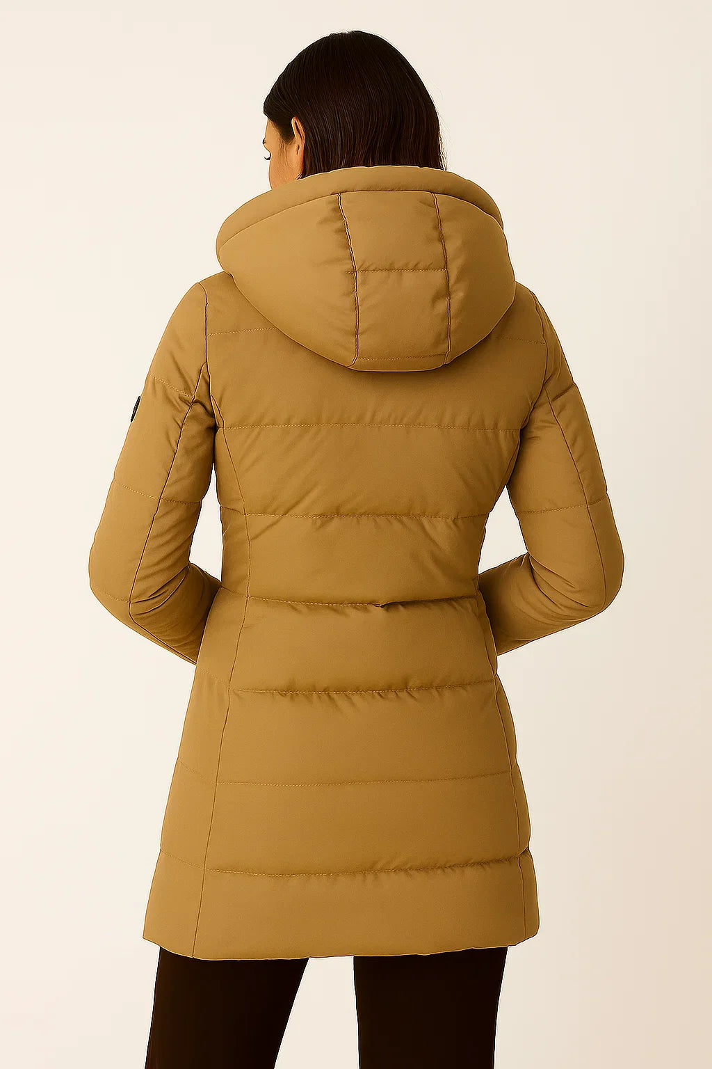 Women's Hooded Longline Puffer Jacket - View 7
