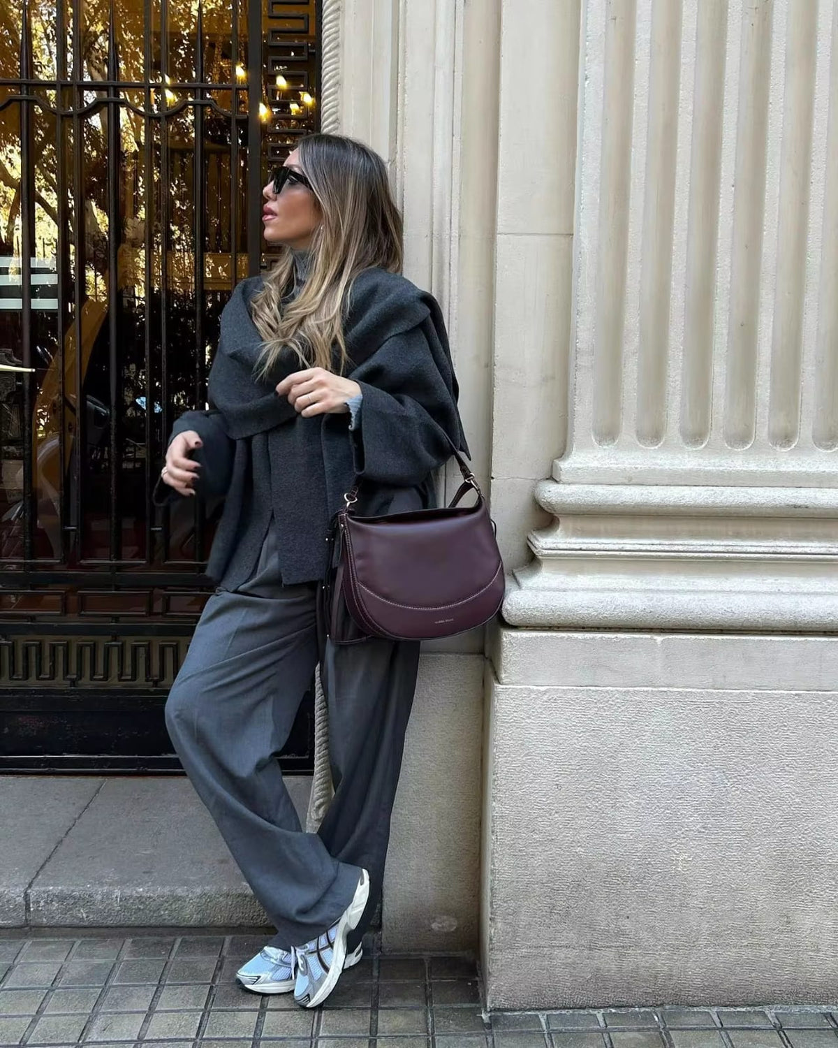 Women's Short Cape-Style Coat - View 10