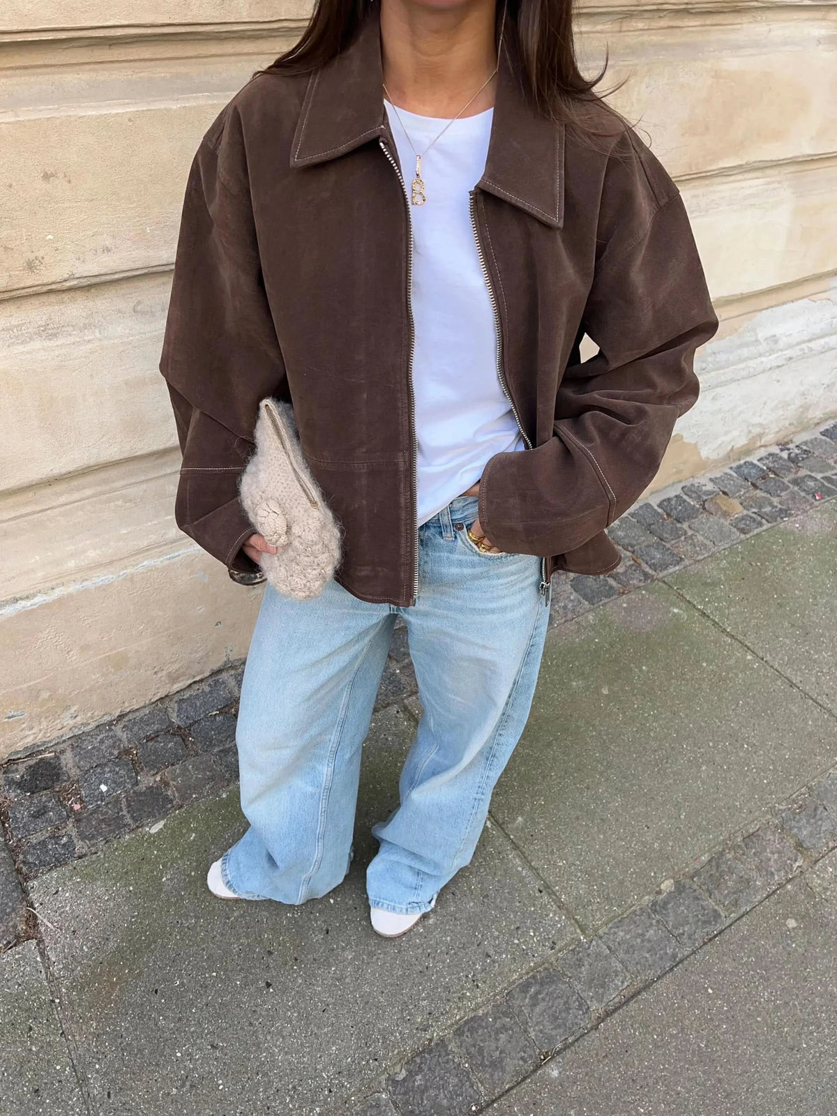 Women's Suede-Effect Casual Jacket - View 6