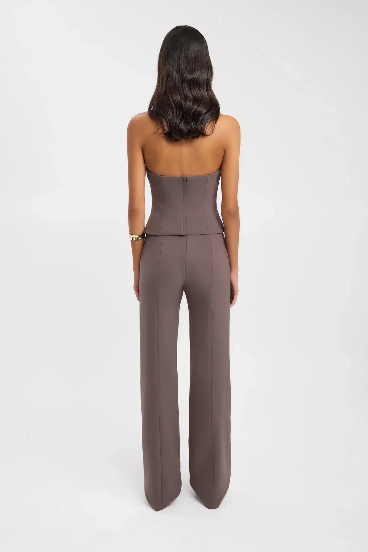Women's Evening Keyhole Halter Top - Taupe