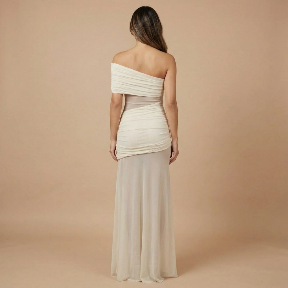 Women's Wedding Guest Off Shoulder Sheer Maxi Dress - product image 4