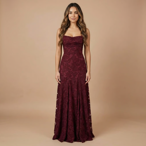 Women's Cocktail Sleeveless Lace Cutout Maxi Dress Nerisa Studio Women's Cocktail Sleeveless Lace Cutout Maxi Dress Nerisa Studio