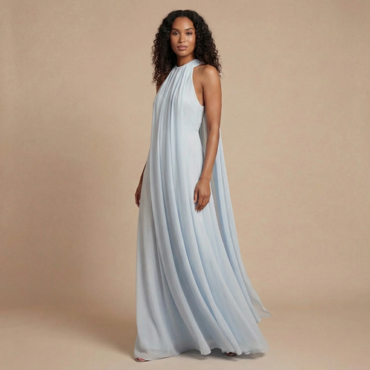 Women's Wedding Guest Halter Pleated Maxi Dress - product image 1