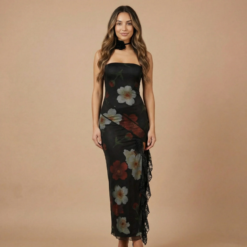Women's Wedding Guest Strapless Floral Maxi Dress - product image 2
