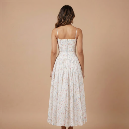 Women's Wedding Guest Floral Straight Neck Midi Dress - product image 8