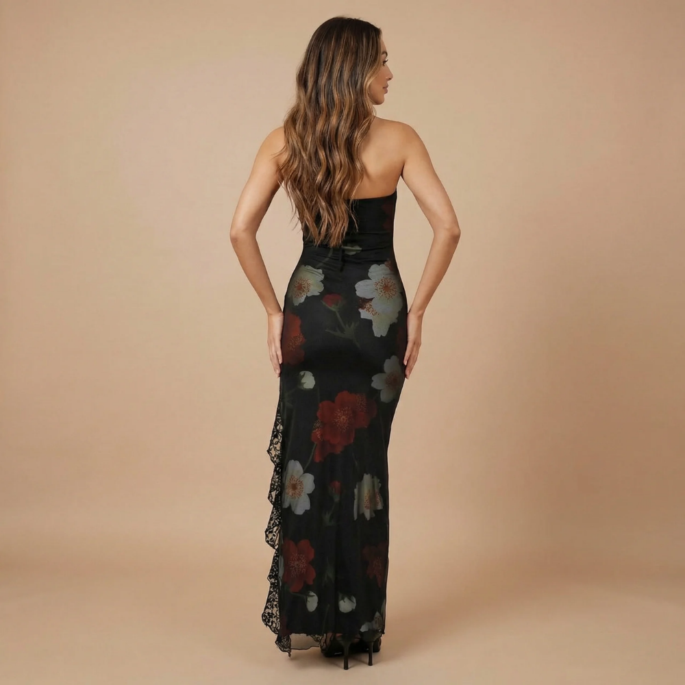 Women's Wedding Guest Strapless Floral Maxi Dress - product image 7