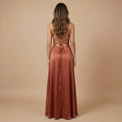 Women's Prom Cowl Neck High Low Maxi Dress - product image 9