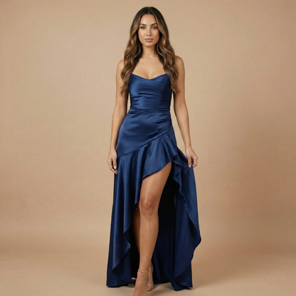 Women's Prom Cowl Neck High Low Maxi Dress - product image 4