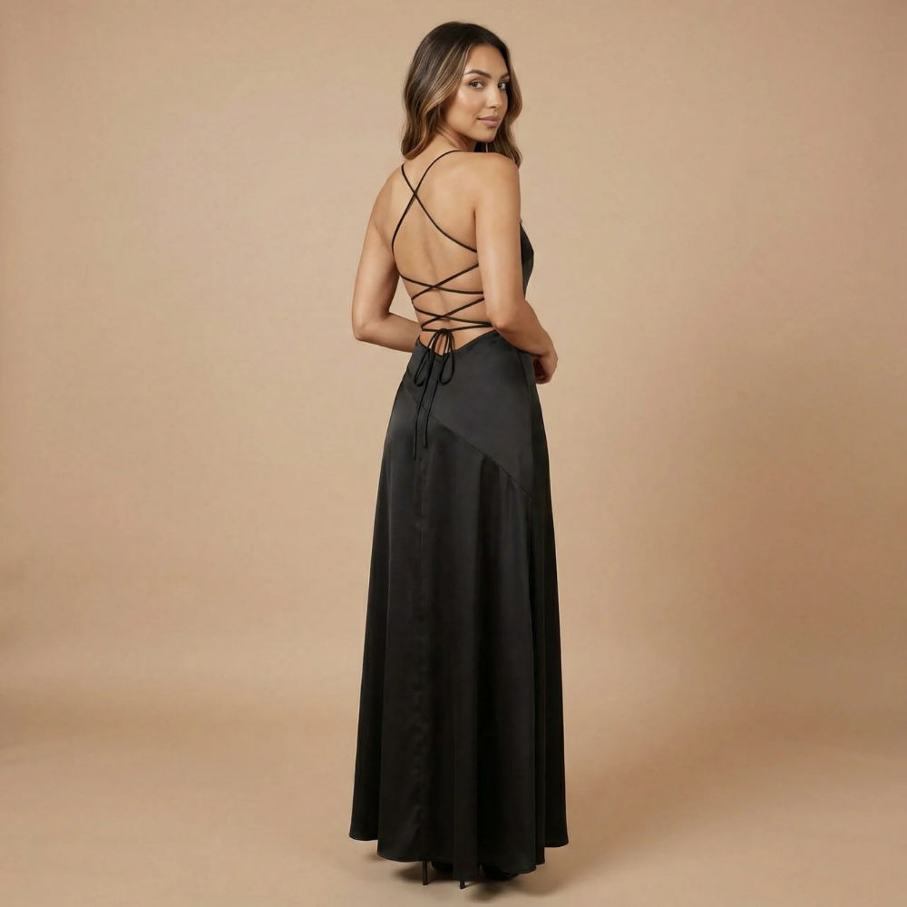 Women's Prom Cowl Neck High Low Maxi Dress - product image 11