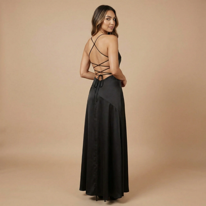 Women's Prom Cowl Neck High Low Maxi Dress - product image 11