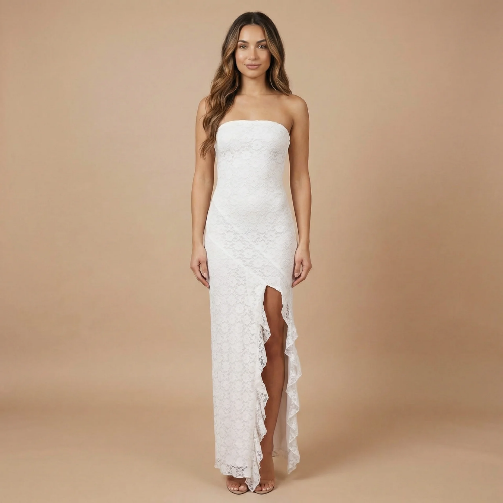 Women's Wedding Guest Strapless Floral Maxi Dress - product image 5