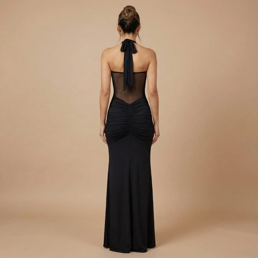 Women's Wedding Guest Sweetheart Halter Maxi Dress - product image 4