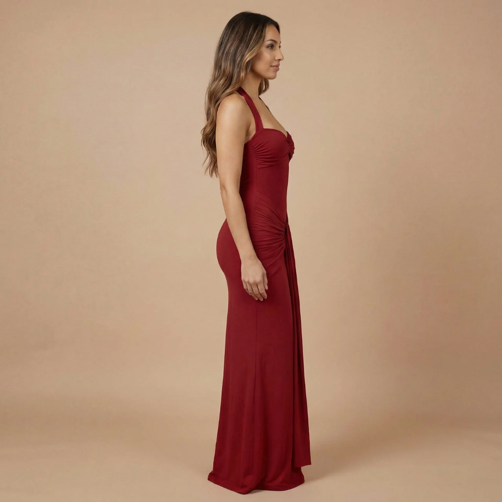 Women's Wedding Guest Sweetheart Halter Maxi Dress - product image 6