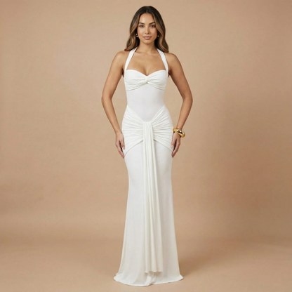 Women's Wedding Guest Sweetheart Halter Maxi Dress - product image 7