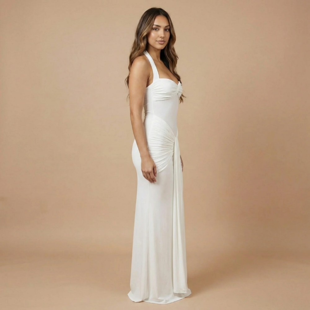 Women's Wedding Guest Sweetheart Halter Maxi Dress - product image 8