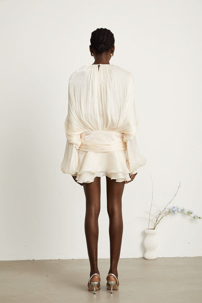 Women's Cocktail Long Sleeve Ruffled Mini Dress - product image 2