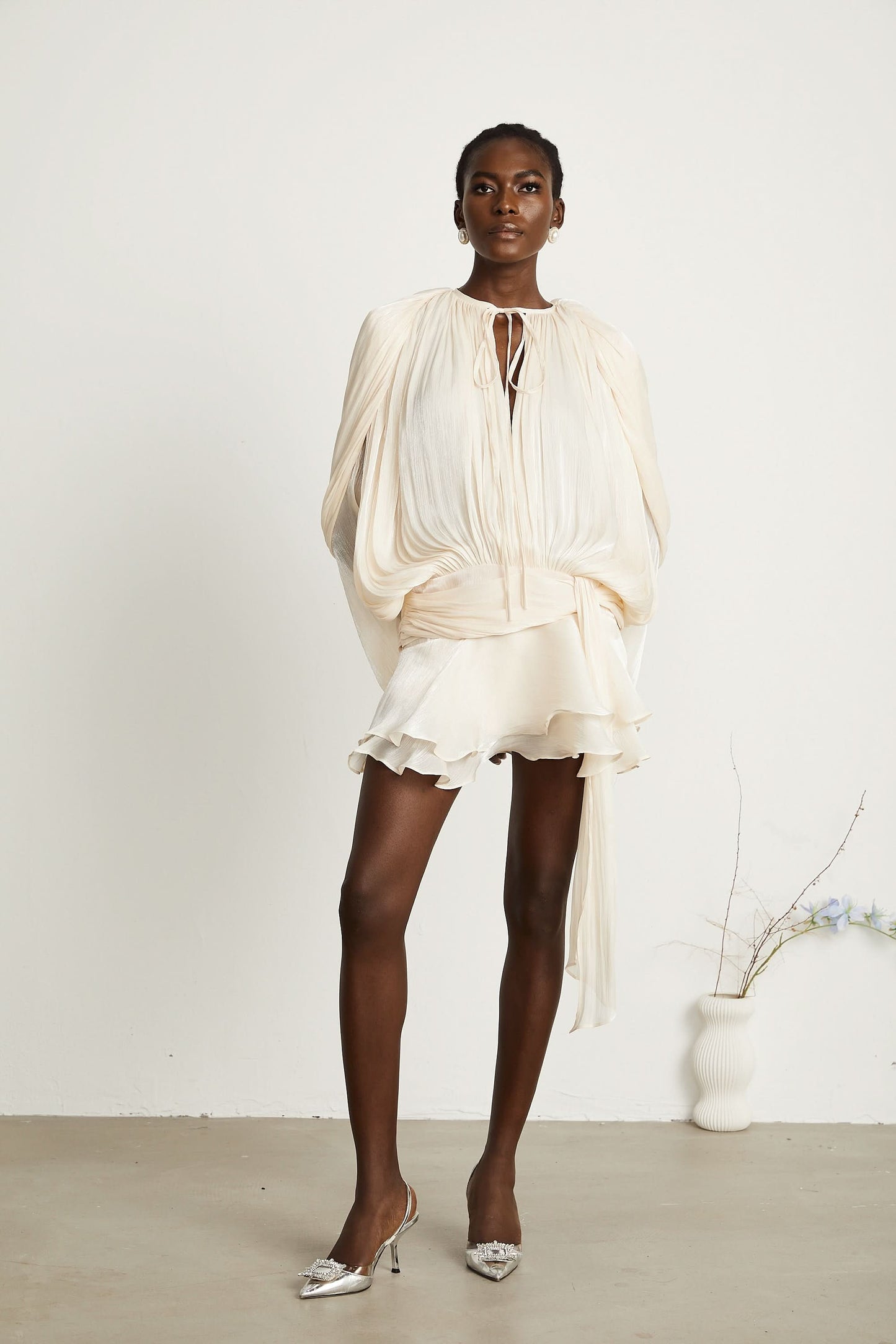Women's Cocktail Long Sleeve Ruffled Mini Dress - product image 6