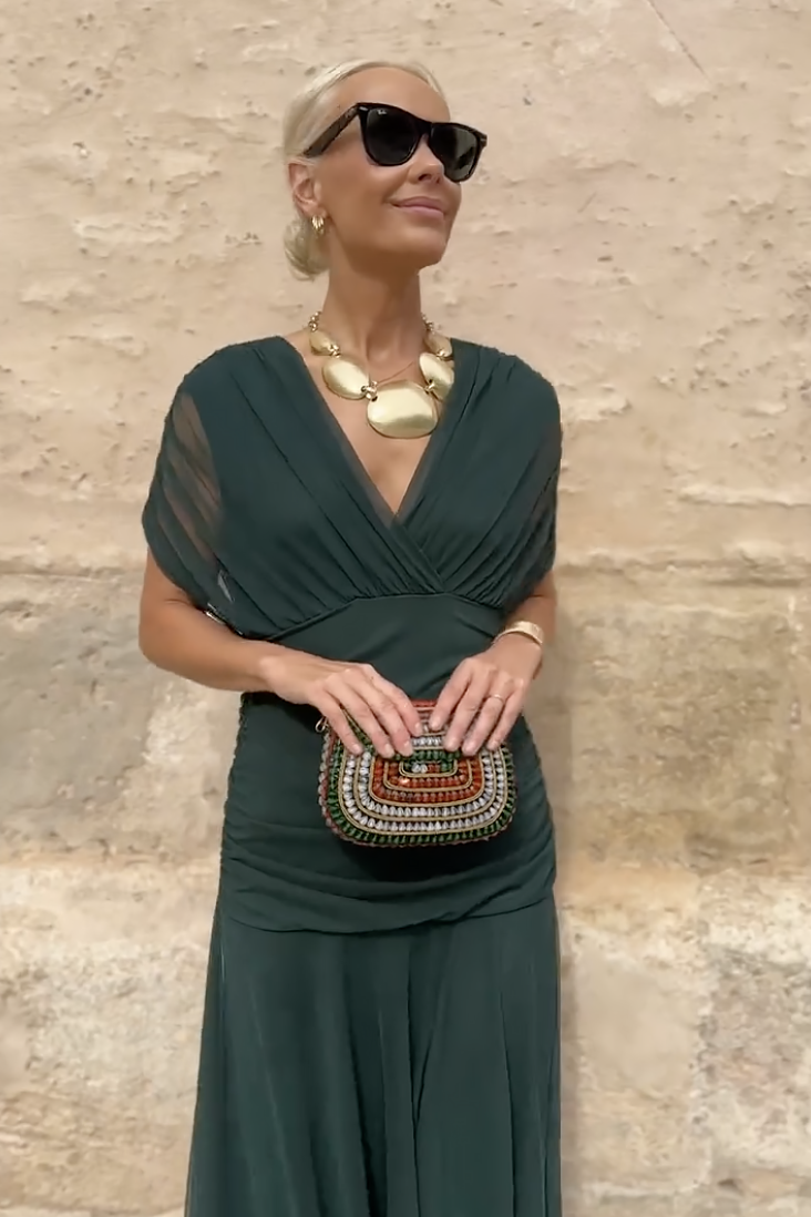 Women's Cocktail Off Shoulder Floral Maxi Dress