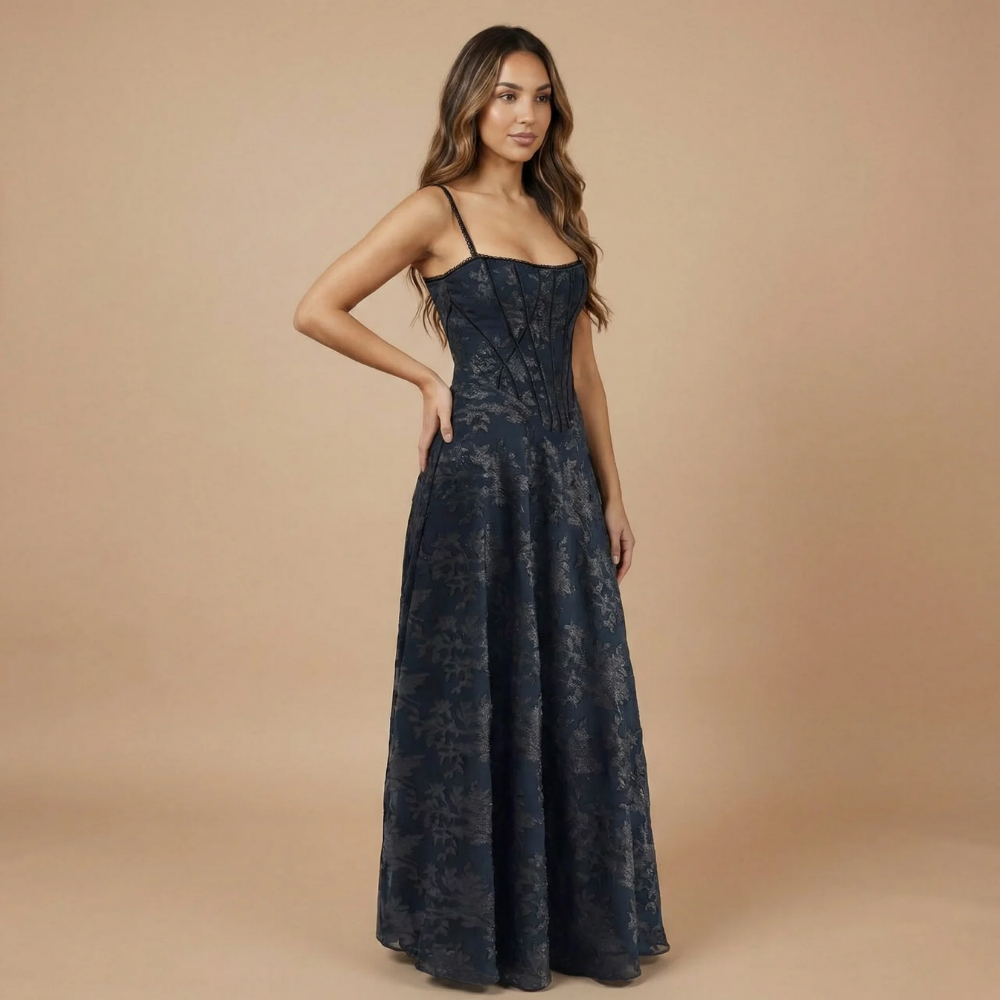 Women's Wedding Guest Floral Corset Maxi Dress - product image 4