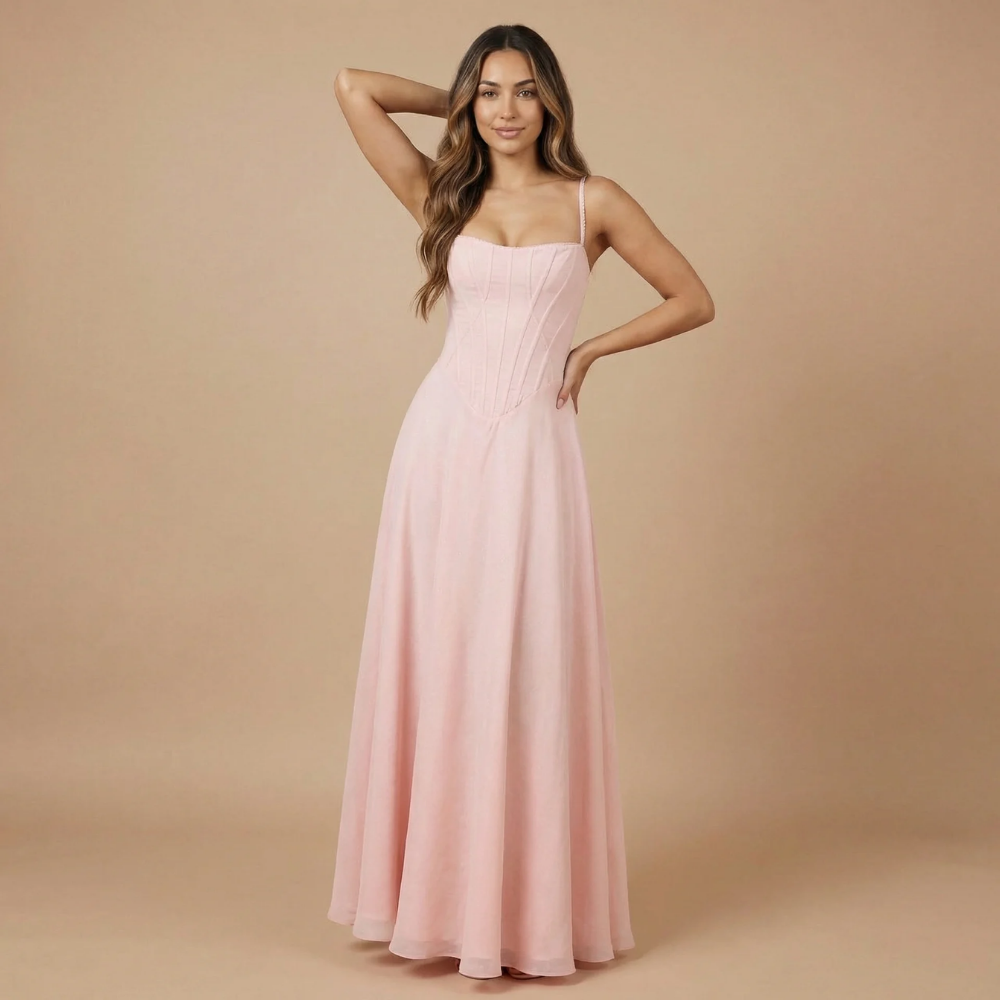 Women's Wedding Guest Floral Corset Maxi Dress - product image 2