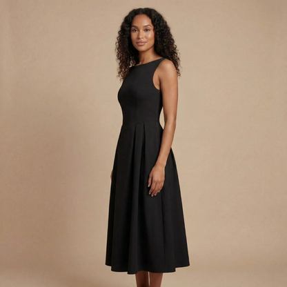 Women's Wedding Guest Sleeveless Boat Neck Midi Dress - product image 6