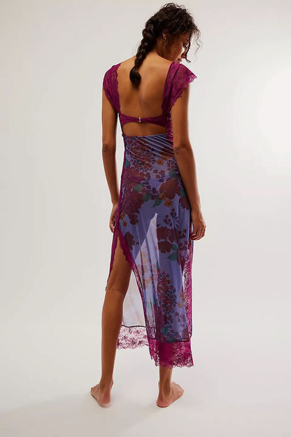 Women's Wedding Guest Floral V Neck Maxi Slip Dress - product image 10