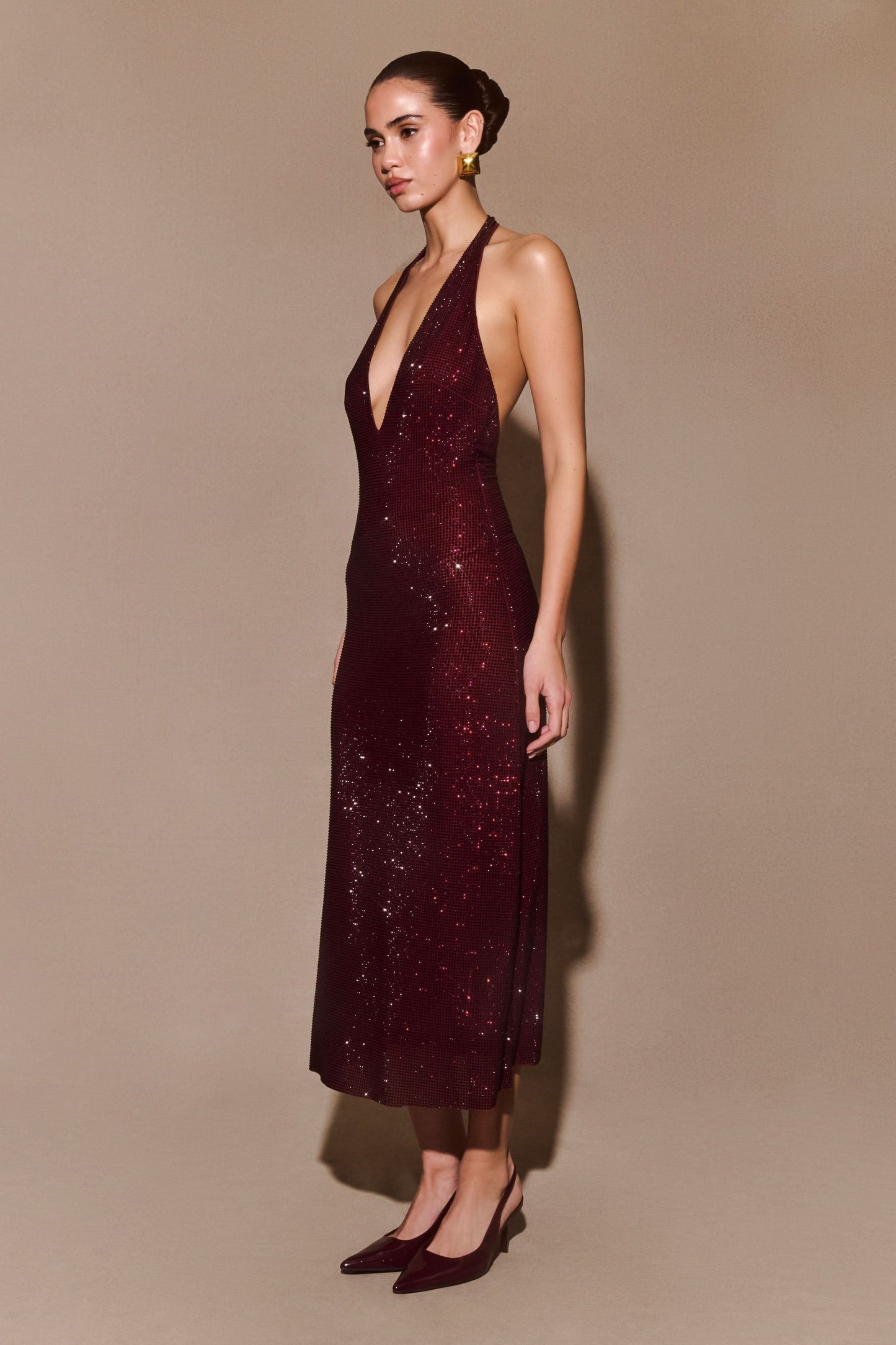 Women's Prom Halter Sequin Maxi Dress - product image 2