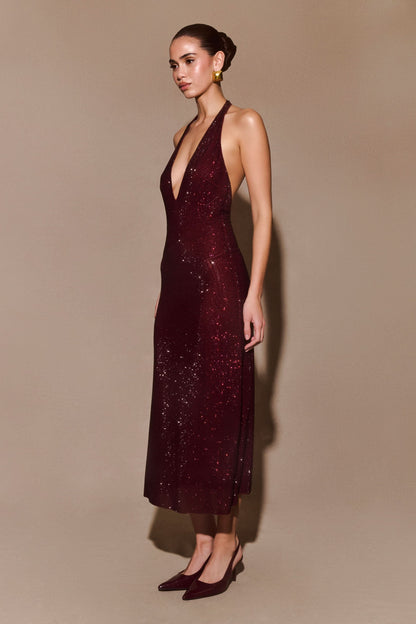 Women's Prom Halter Sequin Maxi Dress - product image 2