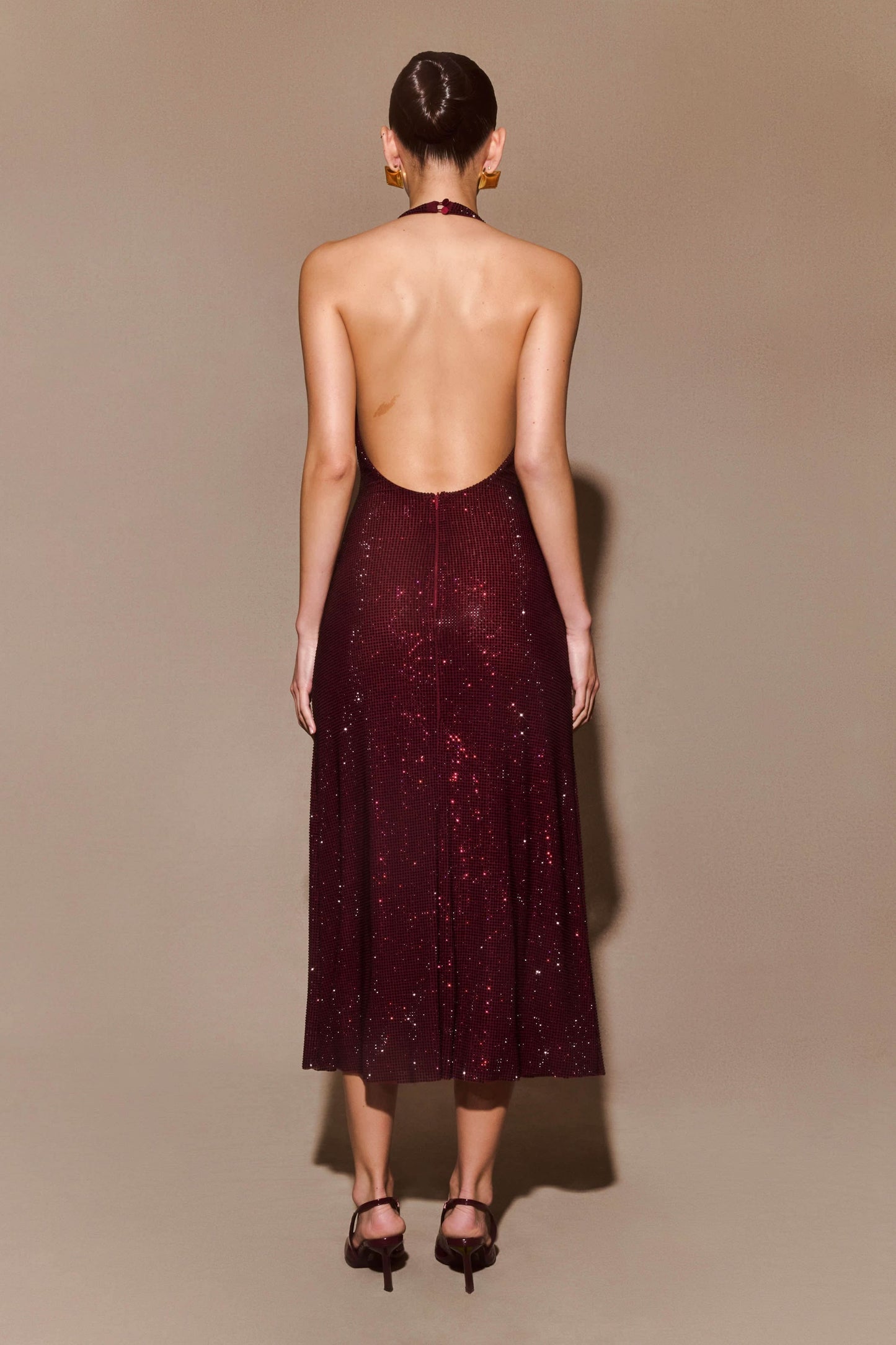 Women's Prom Halter Sequin Maxi Dress - product image 3