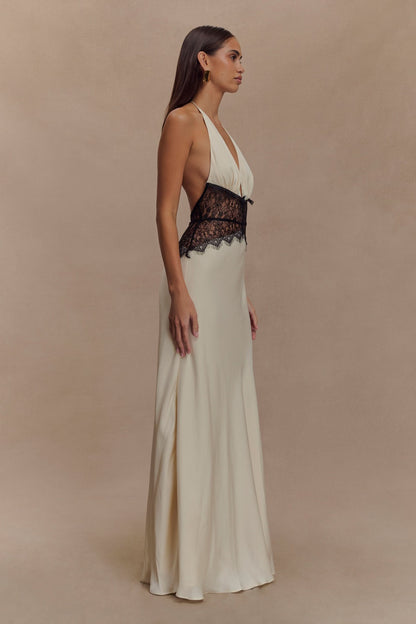 Women's Wedding Guest Lace Halter Maxi Dress - product image 5