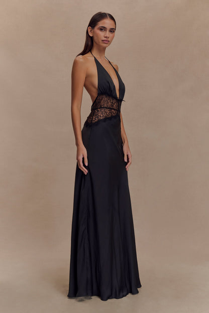 Women's Wedding Guest Lace Halter Maxi Dress - product image 2