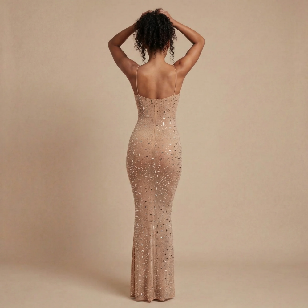 Women's Formal Sequin Square Neck Maxi Dress - product image 2