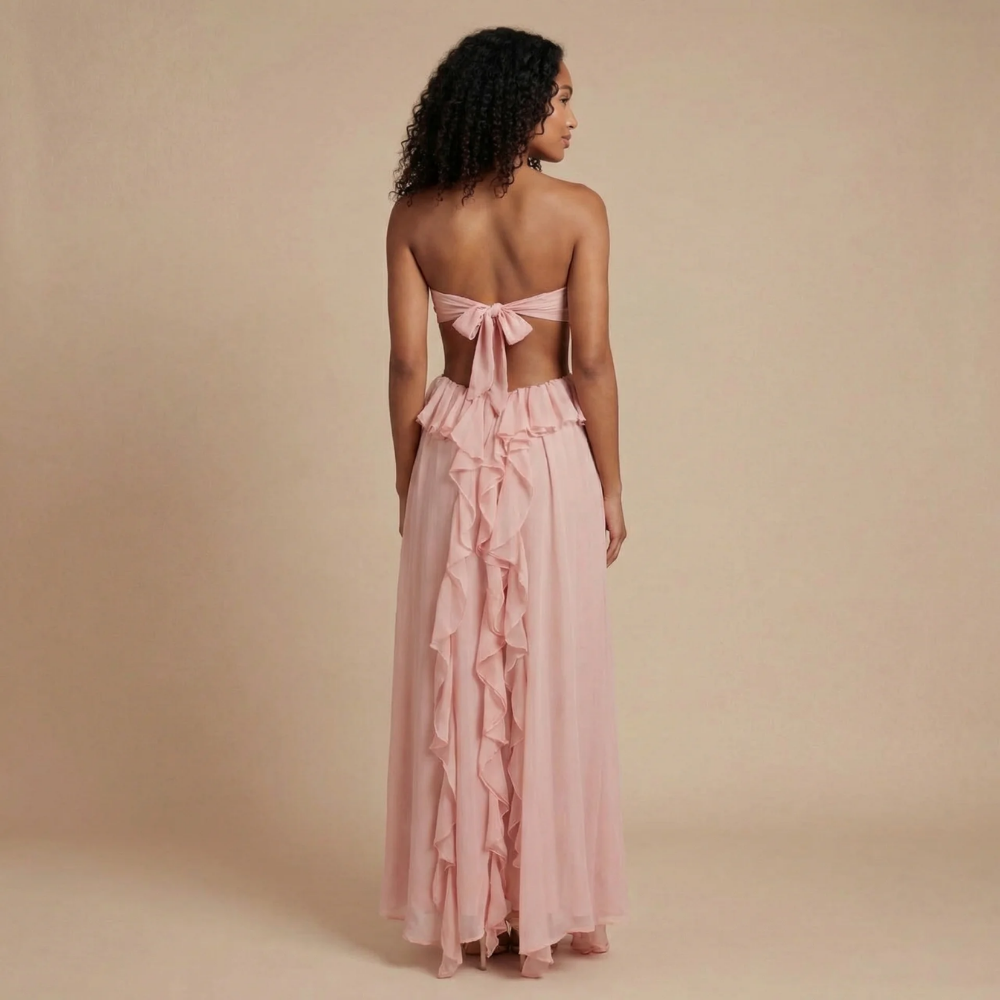 Women's Wedding Guest Ruffle Sweetheart Maxi Dress - product image 3