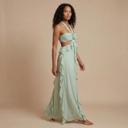 Women's Wedding Guest Ruffle Sweetheart Maxi Dress - product image 2