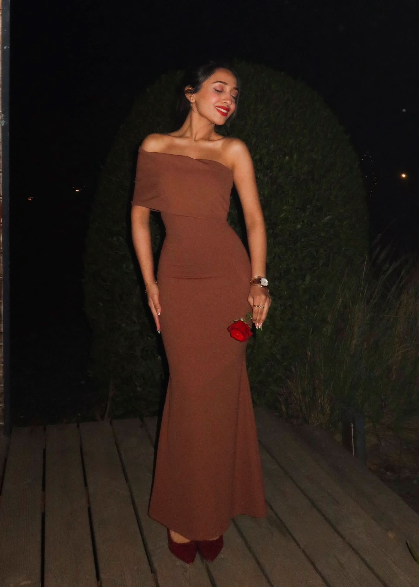 Women's Formal One Shoulder Maxi Bodycon Dress - product image 4