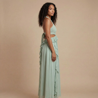 Women's Wedding Guest Ruffle Sweetheart Maxi Dress - product image 4