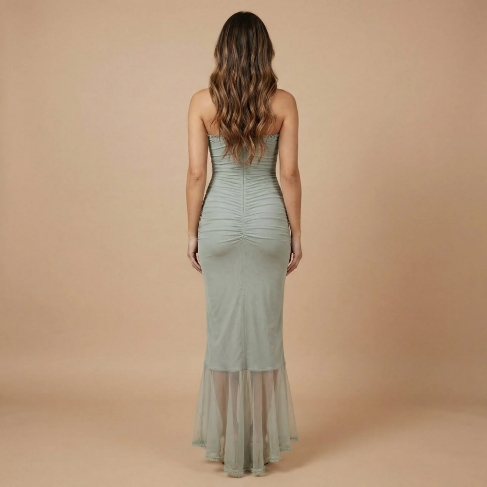 Women's Wedding Guest Ruched Cutout Maxi Dress - product image 3