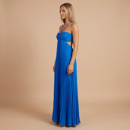 Women's Wedding Guest Pleated Halter Maxi Dress - product image 14