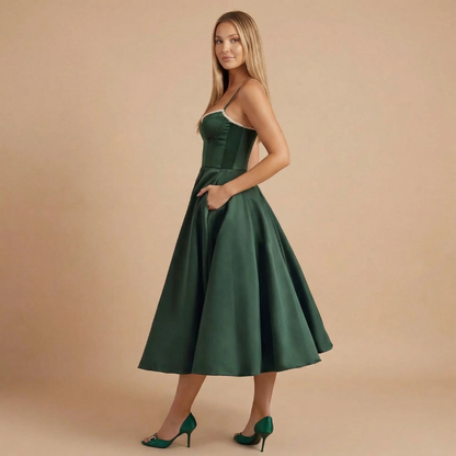 Women's Cocktail Sweetheart Neck Fit and Flare Midi Dress - product image 14