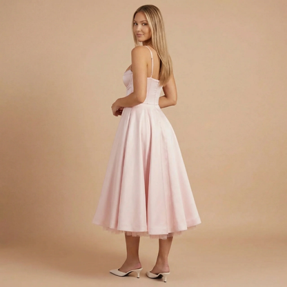 Women's Cocktail Sweetheart Neck Fit and Flare Midi Dress - product image 15