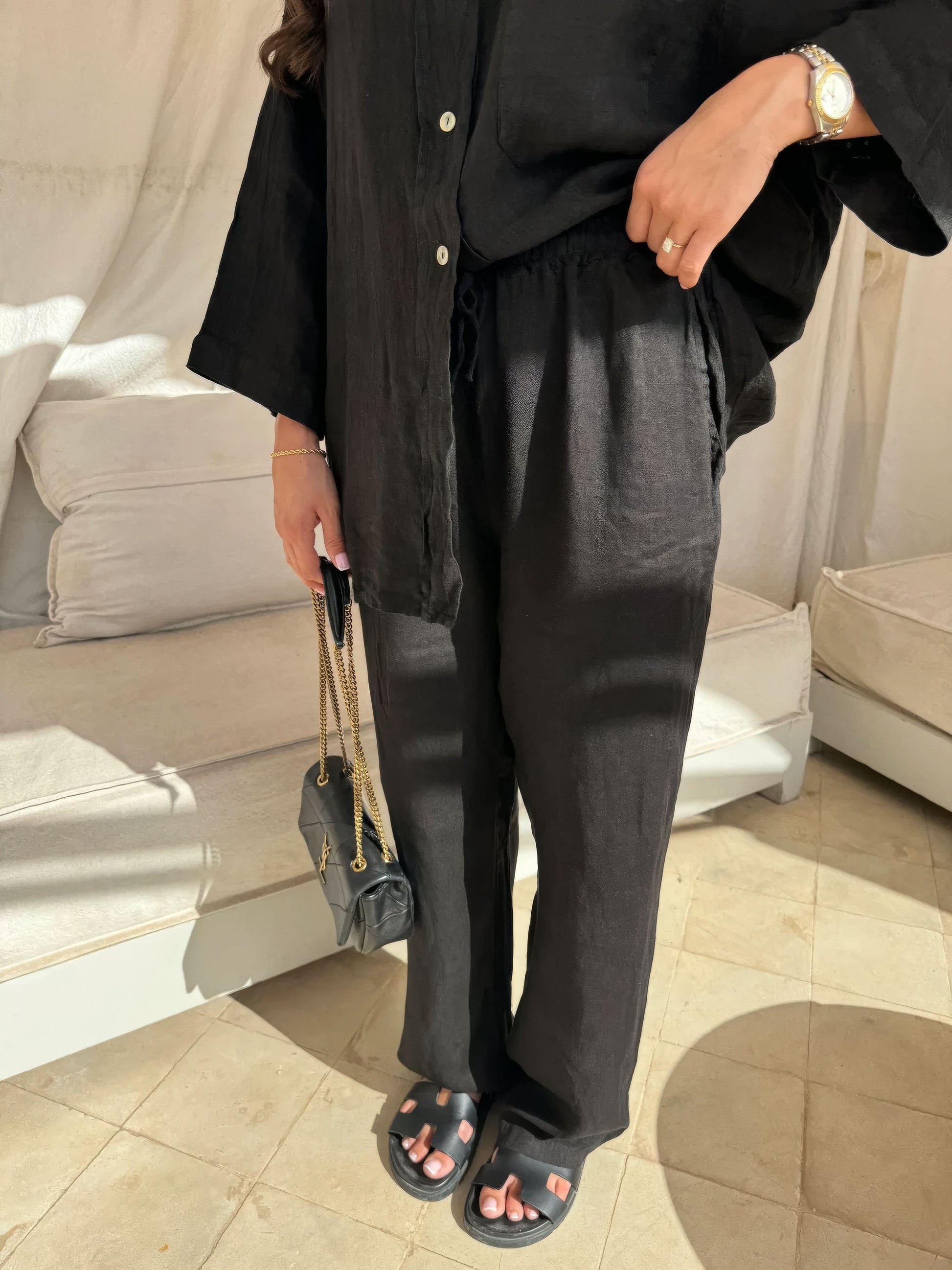 Women's Summer Oversized Button Down Shirt and Pants Set - product image 11