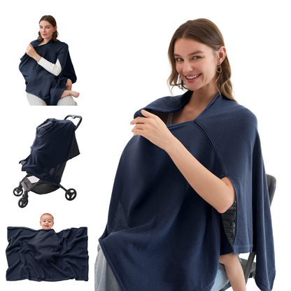 Women's Lightweight Knit Nursing Cover Poncho with Window - product image 23