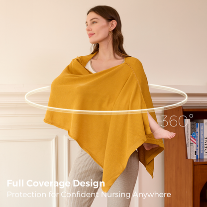 Women's Lightweight Knit Nursing Cover Poncho with Window - product image 15