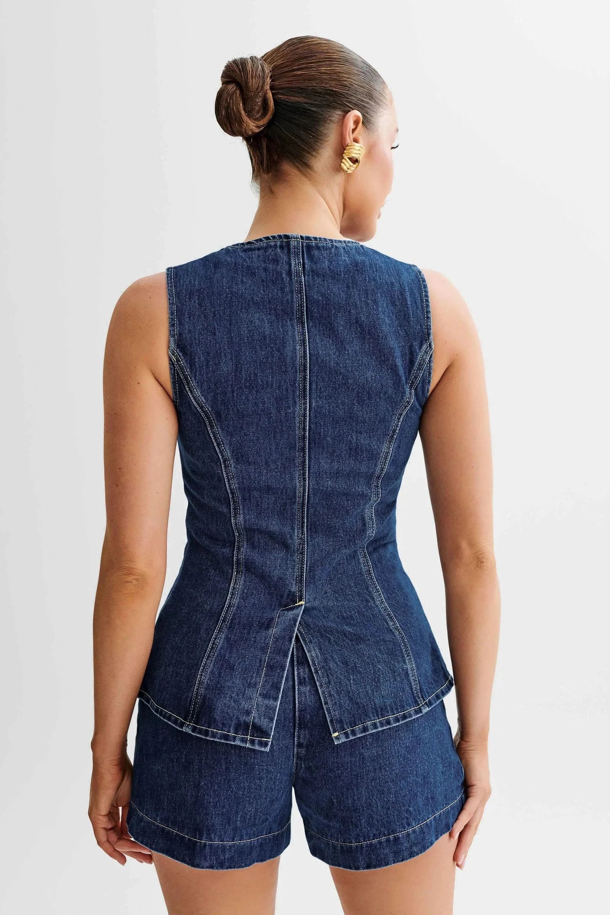 Women's Summer Sleeveless Denim Vest and Shorts Set - product image 2