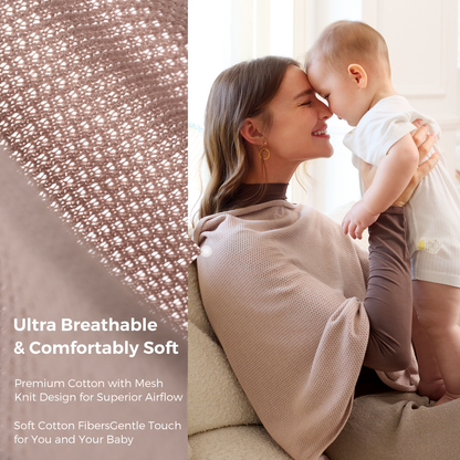 Women's Lightweight Knit Nursing Cover Poncho with Window - product image 5